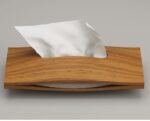 Modern Curved Wooden Tissue Paper Holder Box