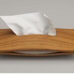 Modern Curved Wooden Tissue Paper Holder Box