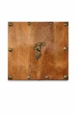 Handcrafted Wooden Bajot with Brass Peacock Motif | Traditional Pooja & Wedding Chowki